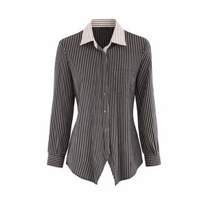 Ruti Striped Black/White Designer  Luxury Blouse Size 3/Large